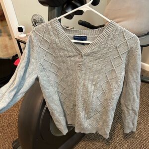 Karen Scott Light Gray Cable Knit Cardigan